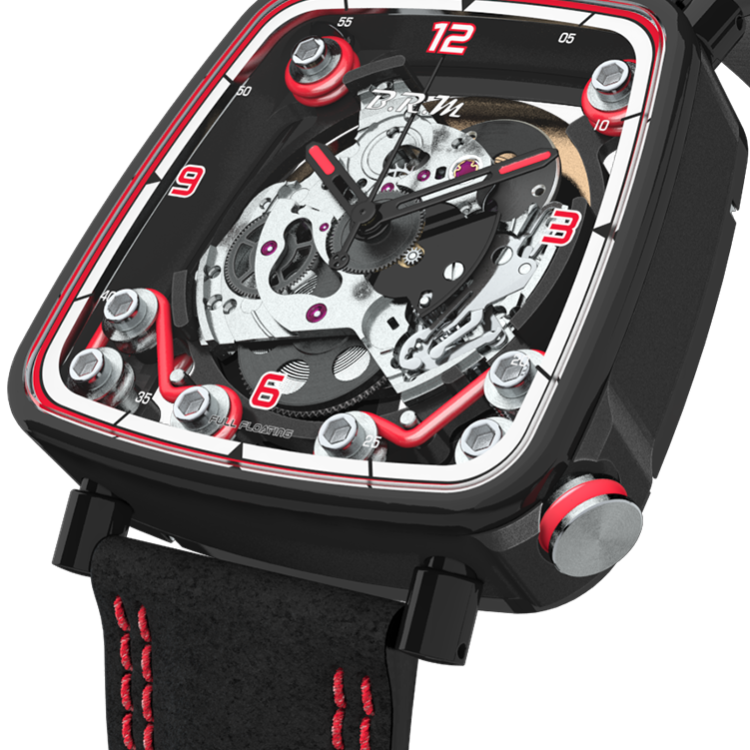 B.R.M. Watch FF39-40 Black Titanium Red - Black