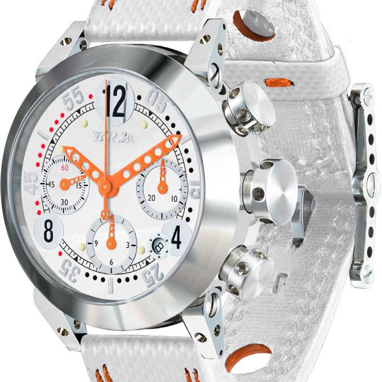 B.R.M. Watch GP-40 Orange Hands - White
