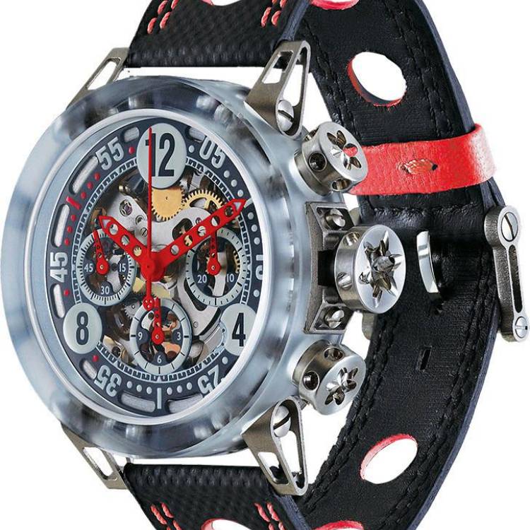 B.R.M. Watch MK-44 Red Hands - Black