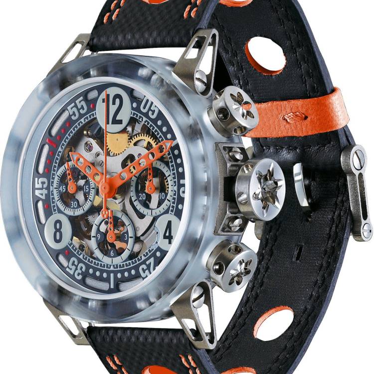B.R.M. Watch MK-44 Orange Hands - Black