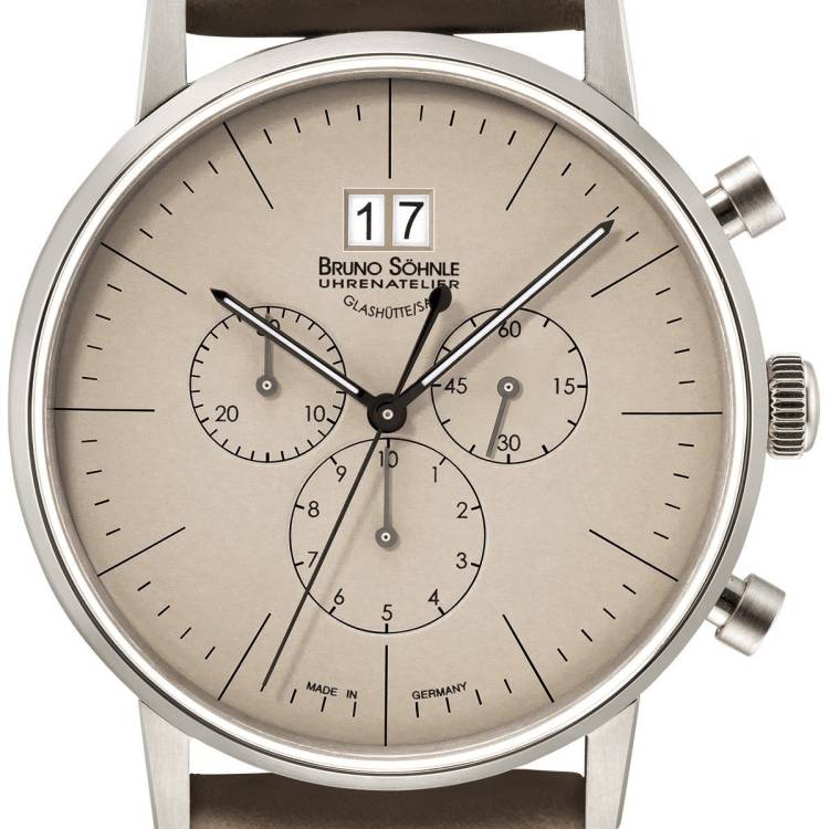 Bruno Sohnle Watch Stuttgart Chronograph Big - Beige