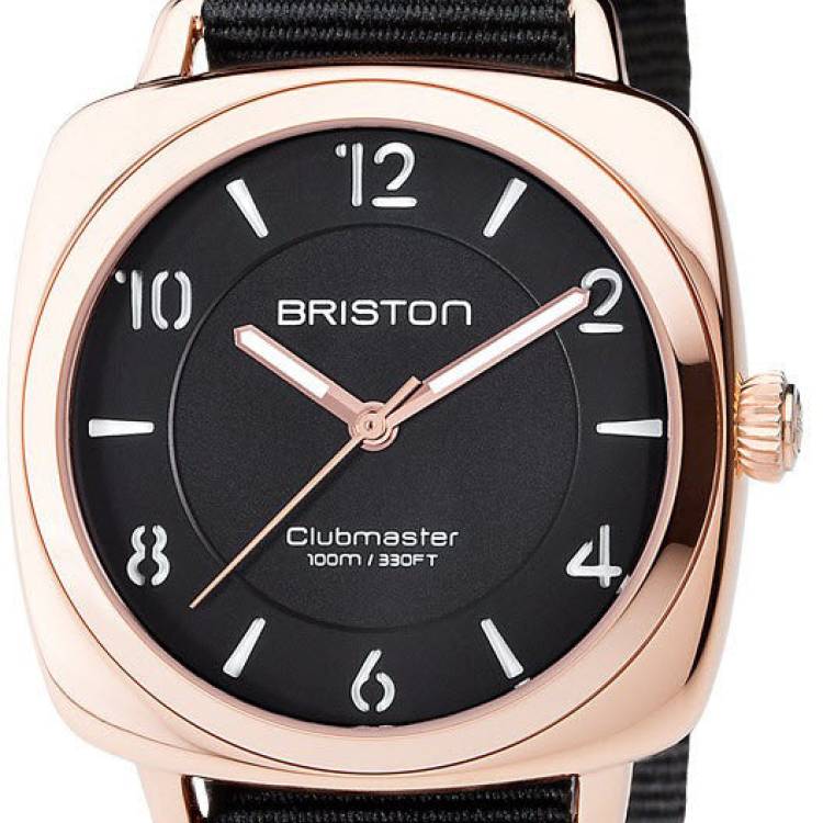 Briston Watch Clubmaster Chic Polished Gold - Black