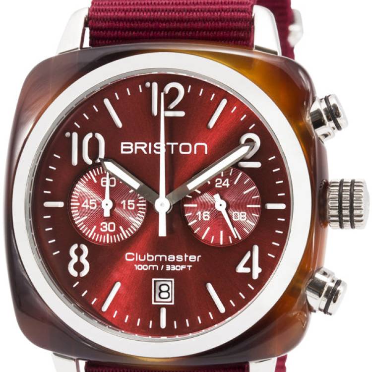 Briston Watch Clubmaster Chrono Date - Red