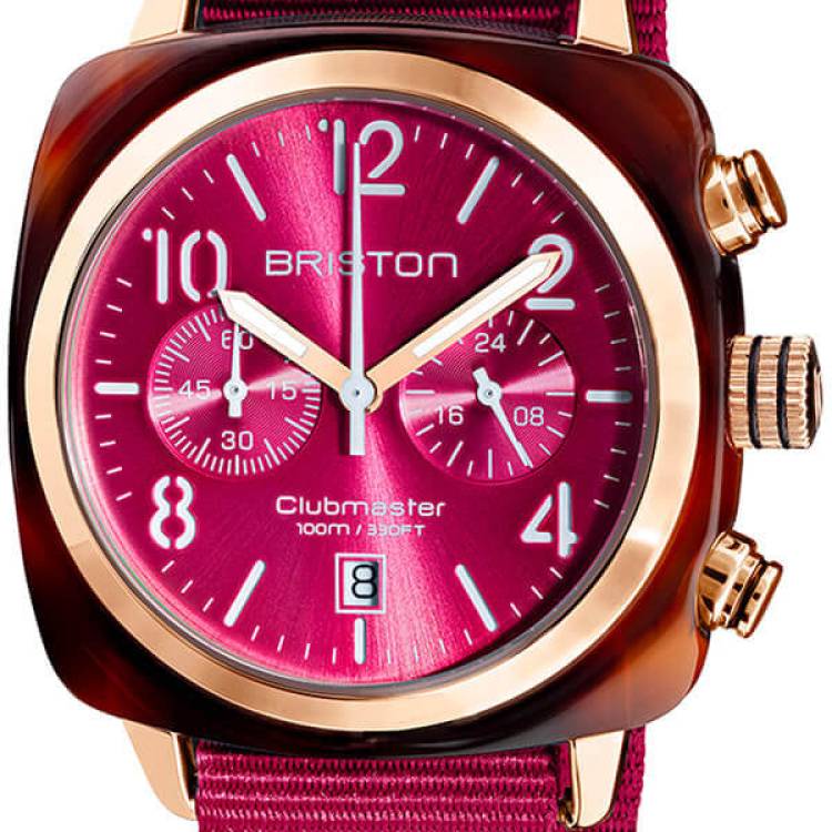 Briston Watch Clubmaster Classic Acetate Gold - Pink