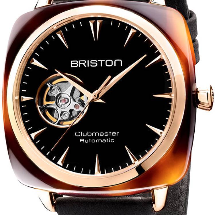 Briston Watch Clubmaster Classic Acetate Gold - Black
