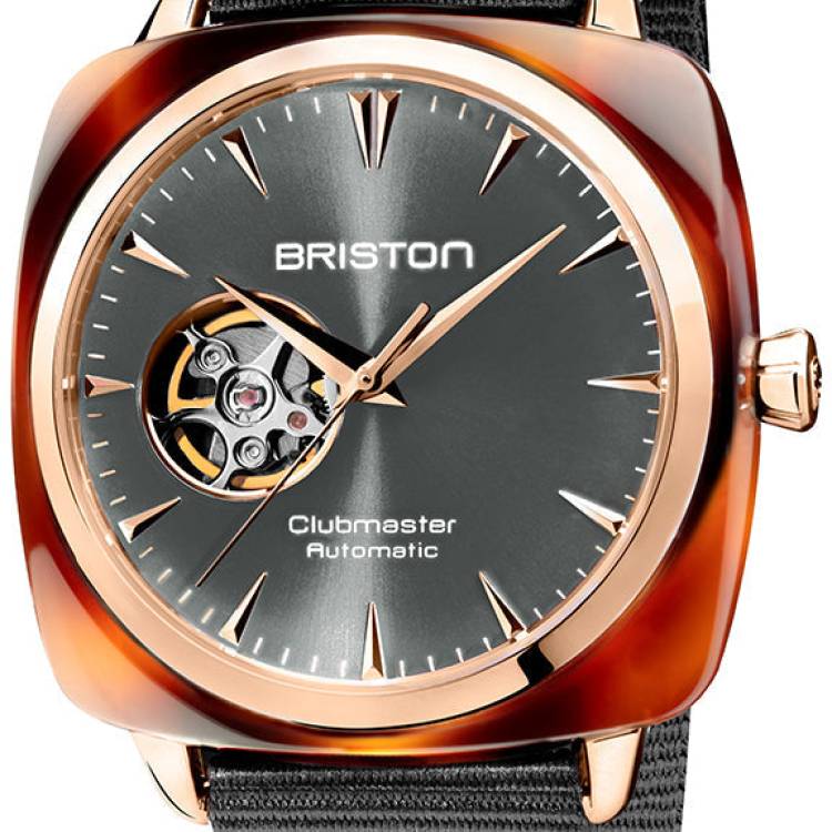 Briston Watch Clubmaster Classic Acetate Gold - Grey