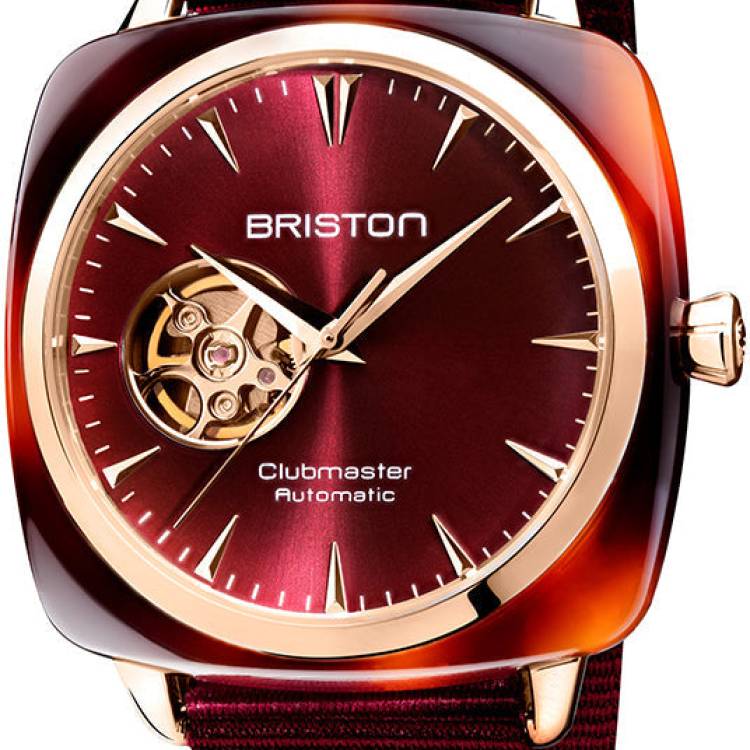 Briston Watch Clubmaster Classic Acetate Gold - Red