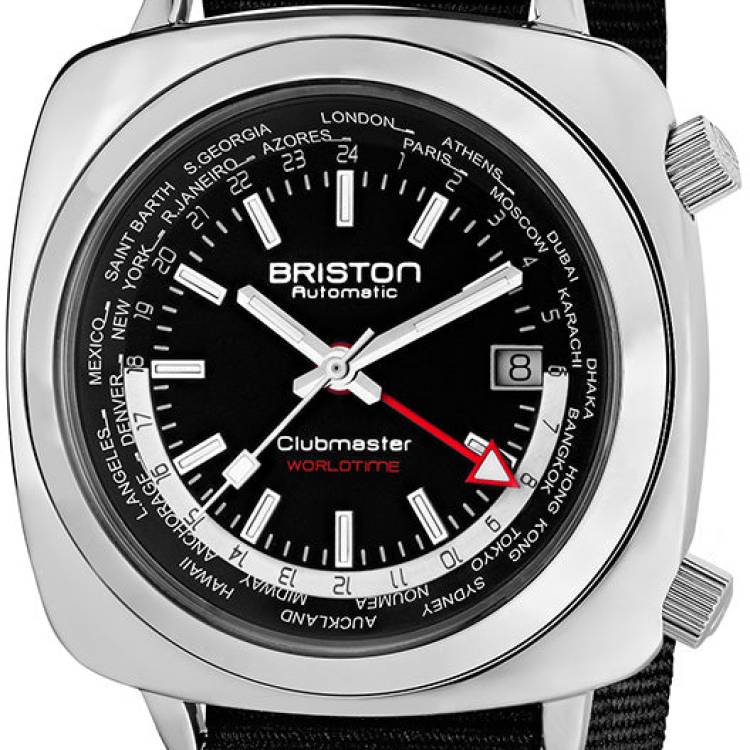 Briston Watch Clubmaster Traveler Worldtime GMT Limited Edition - Black