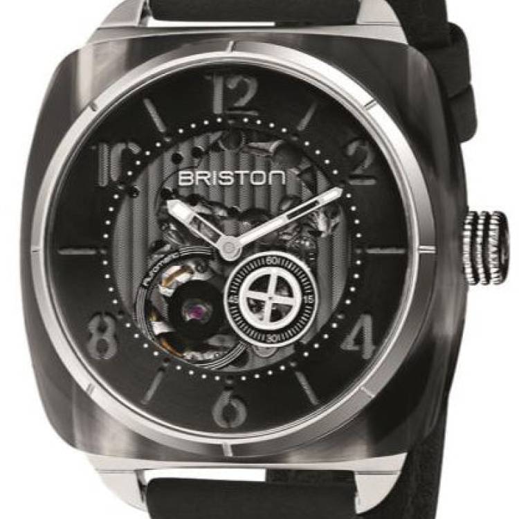 Briston Watch Streamliner Skeleton Grey Acetate - Black