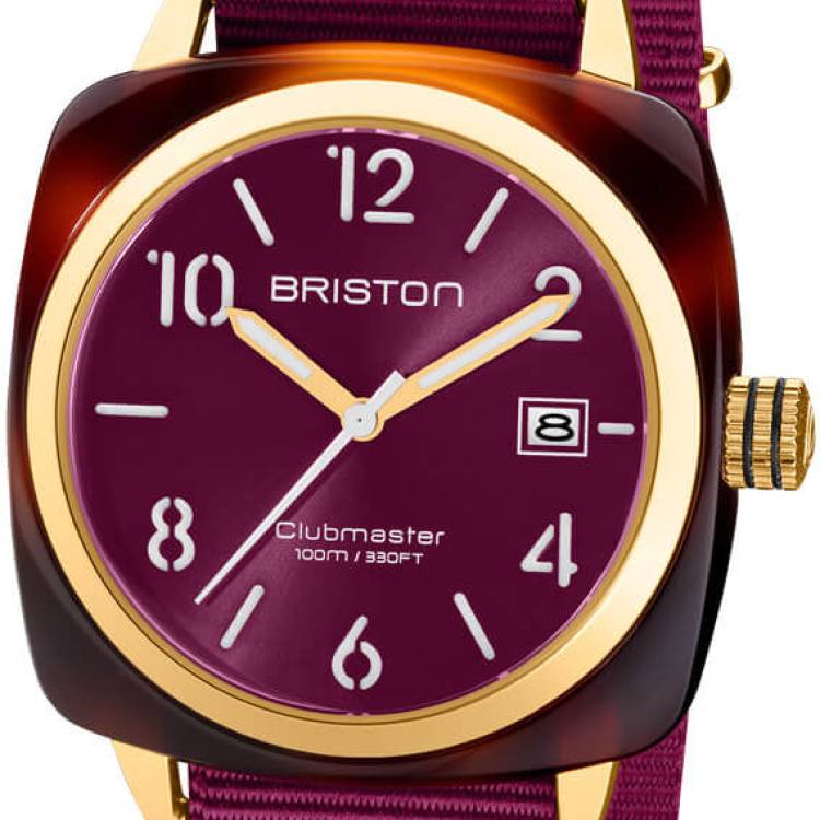 Briston Watch Clubmaster Classic 3 Hands - Purple