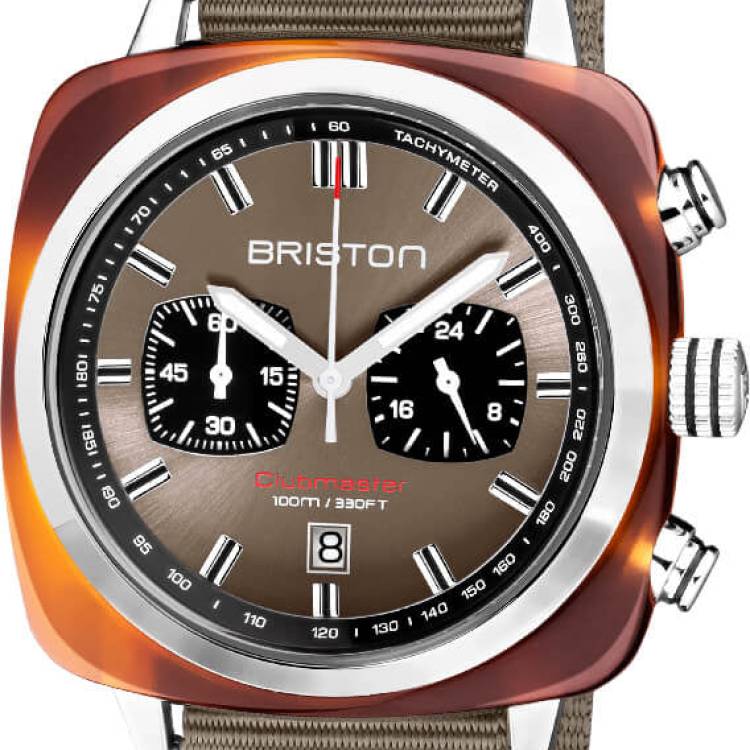 Briston Watch Clubmaster Classic Sport Grey Taupe - Grey