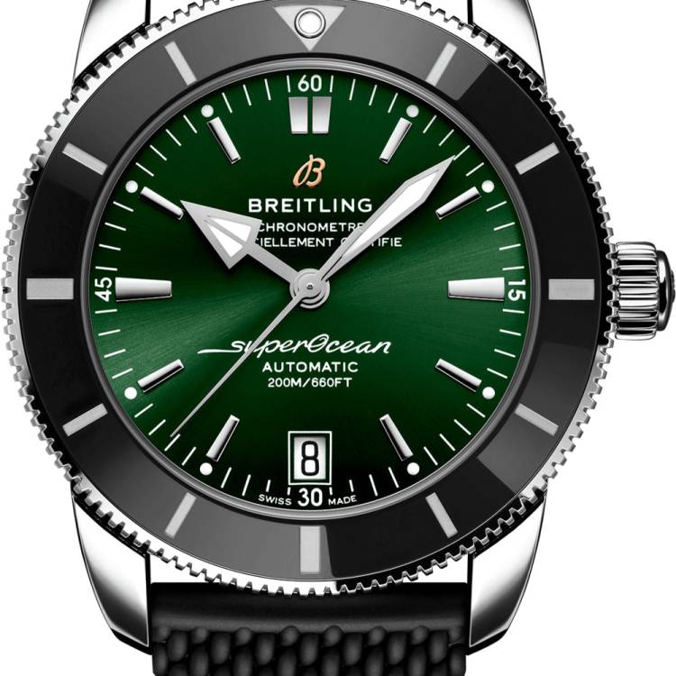Breitling Watch Superocean Heritage Green Rubber