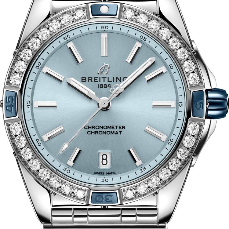 Breitling Watch Super Chronomat Automatic 38 Iced Blue Bracelet