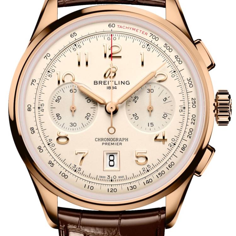Breitling Watch Premier B01 Chronograph 42 18k Gold