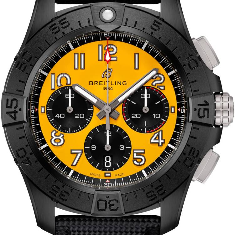 Breitling Watch Avenger B01 Chronograph 44 Night Mission Yellow