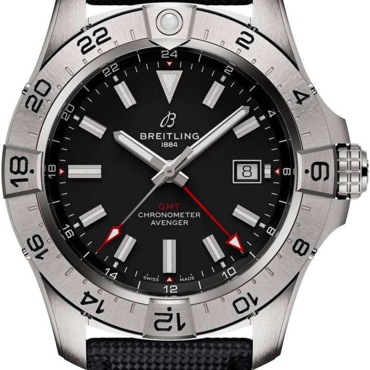 Breitling Watch Avenger Automatic GMT 44 Black