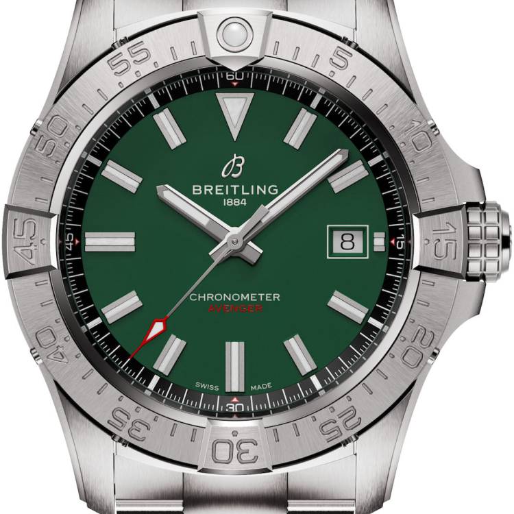 Breitling Watch Avenger Automatic 42 Green Bracelet