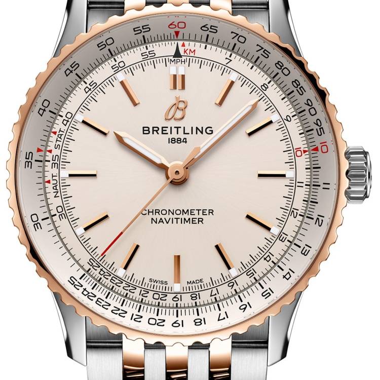 Breitling Watch Navitimer Automatic 41 Steel & 18k Red Gold Bracelet