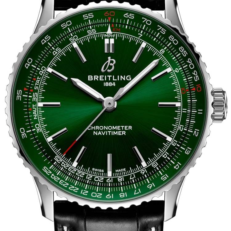 Breitling Watch Navitimer Automatic 41 Green Leather