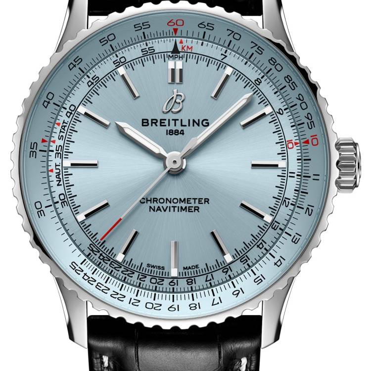 Breitling Watch Navitimer Automatic 41 Light Blue Leather