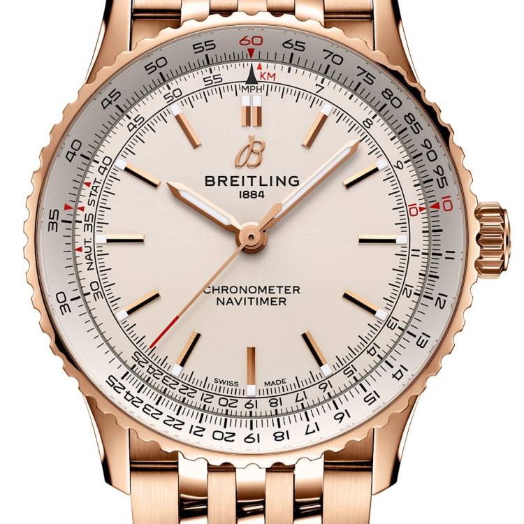 Breitling Watch Navitimer Automatic 41 18k Red Gold Bracelet