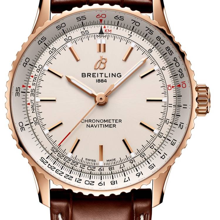 Breitling Watch Navitimer Automatic 41 18k Red Gold Leather