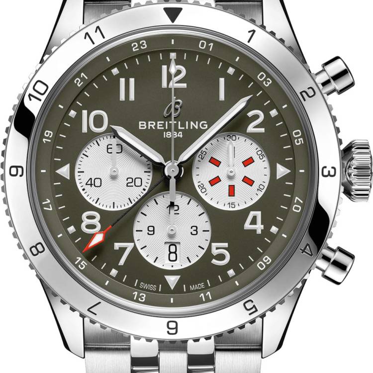 Breitling Watch Super AVI B04 Chronograph GMT 46 Curtiss Warhawk