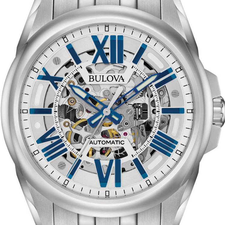 Bulova Watch Automatic Mens - Silver