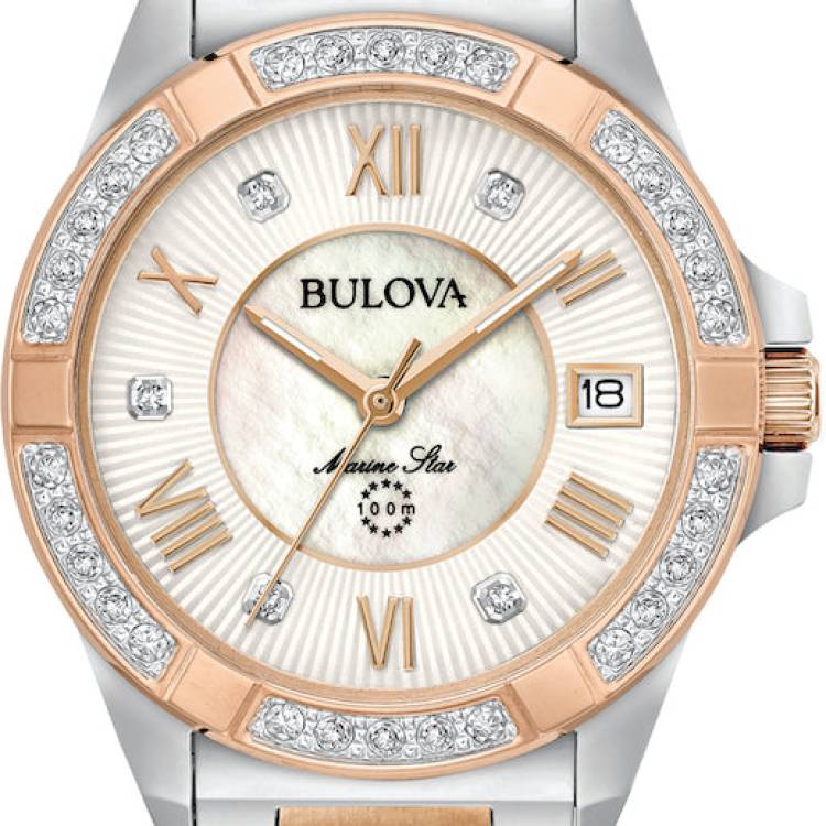 Bulova Watch Marine Star Ladies - White