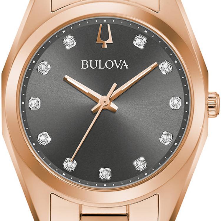 Bulova Watch Surveyor Diamond Ladies - Grey