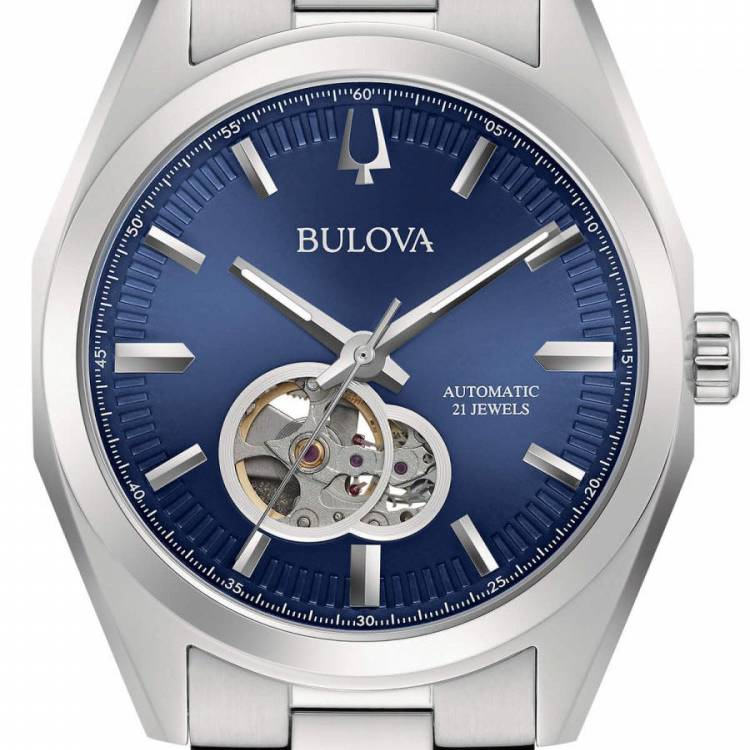 Bulova Watch Classic Surveyor Automatic Mens - Blue