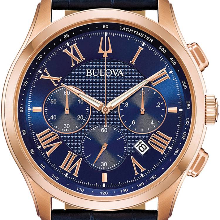 Bulova Watch Classic Wilton Mens - Blue