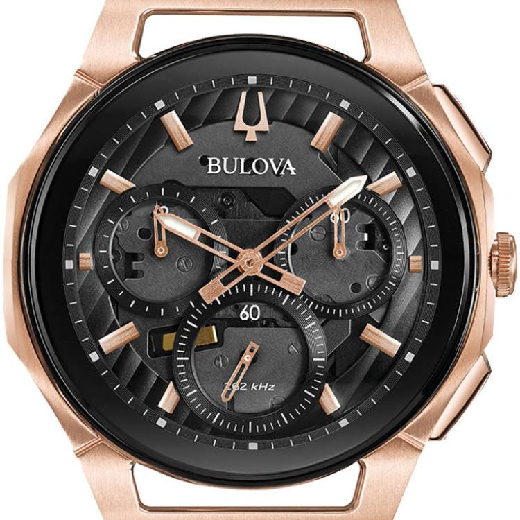 Bulova Watch Curv Mens - Black