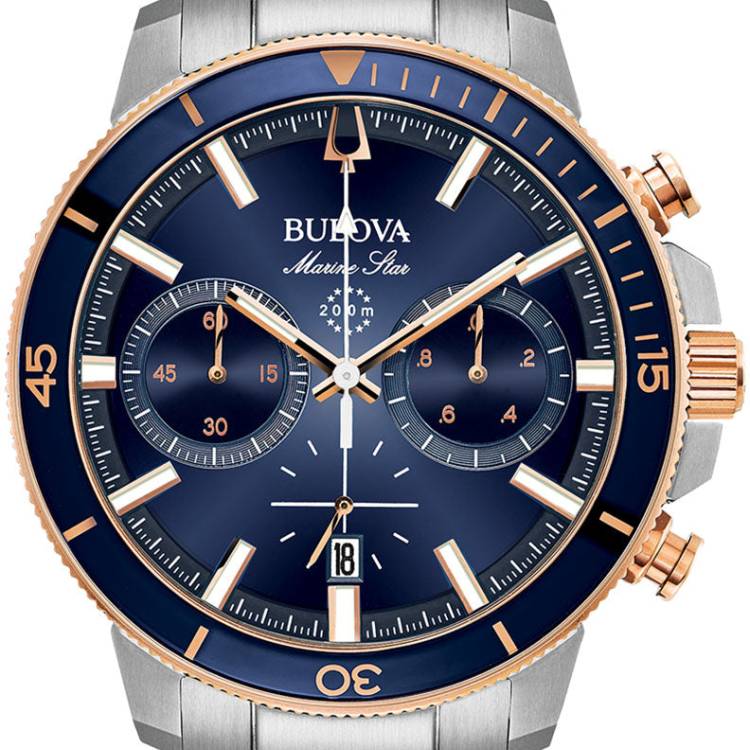 Bulova Watch Marine Star Mens - Blue