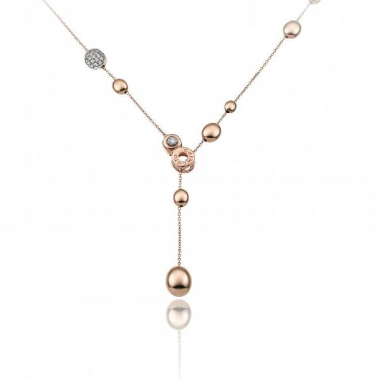 Chimento Armillas Acqua 18ct Rose Gold 0.27ct Diamond Necklace