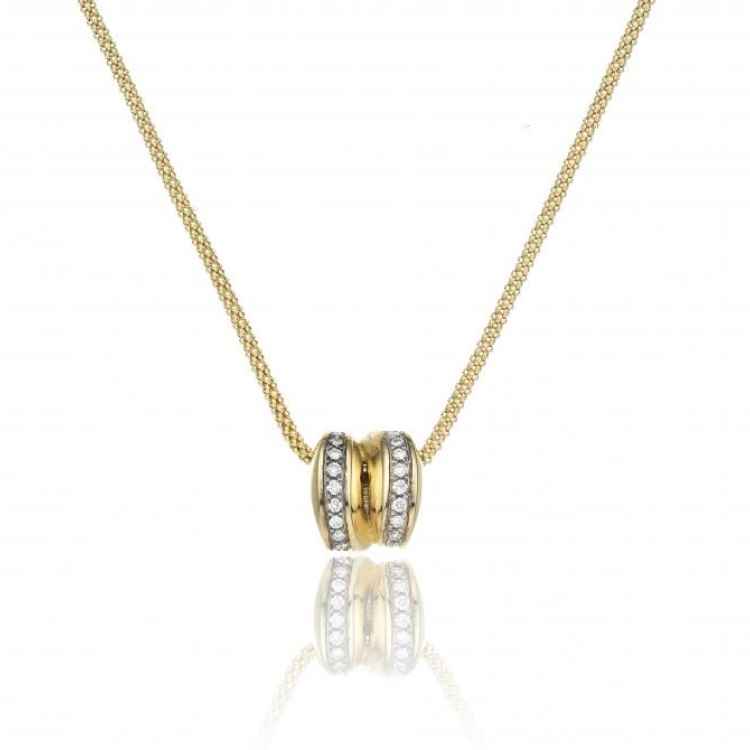 Chimento Stretch Volta 18ct Yellow Gold 0.16ct Diamond Necklace - Gold