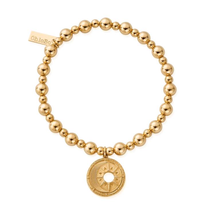 Chlobo Boho Luxe Gold Plated Mini Small Ball Midnight Bracelet