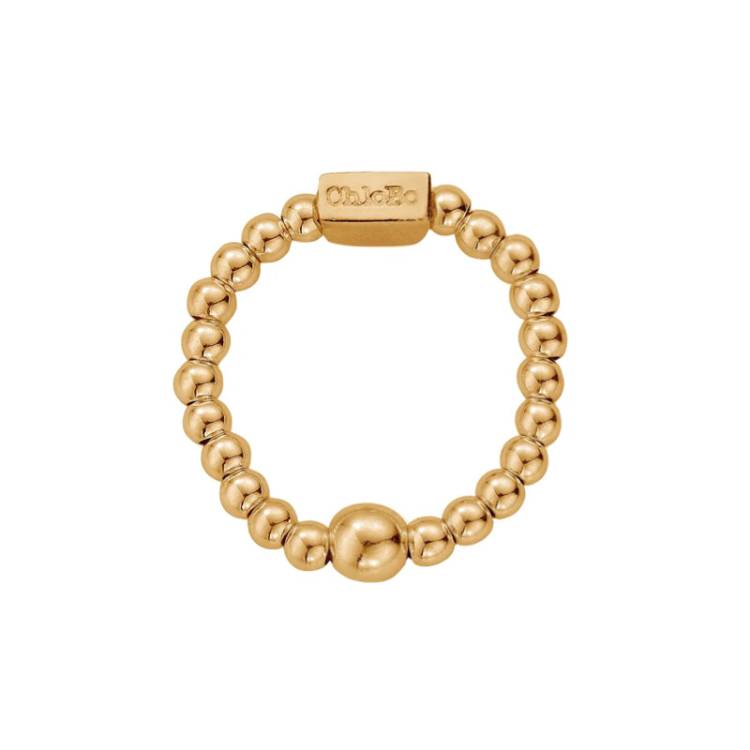 ChloBo Gold Plated Sterling Silver Mini Stretch Ring - L