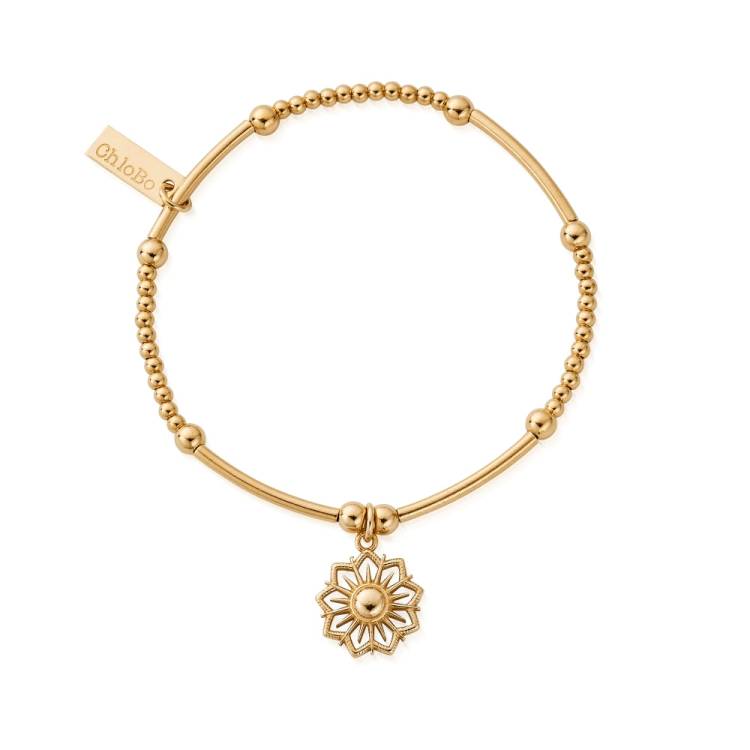 Chlobo Iconics Gold Plated Cute Mini Sun Mandala Bracelet