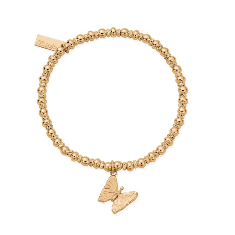 Chlobo Iconics Gold Plated Didi Sparkle Butterfly Bracelet