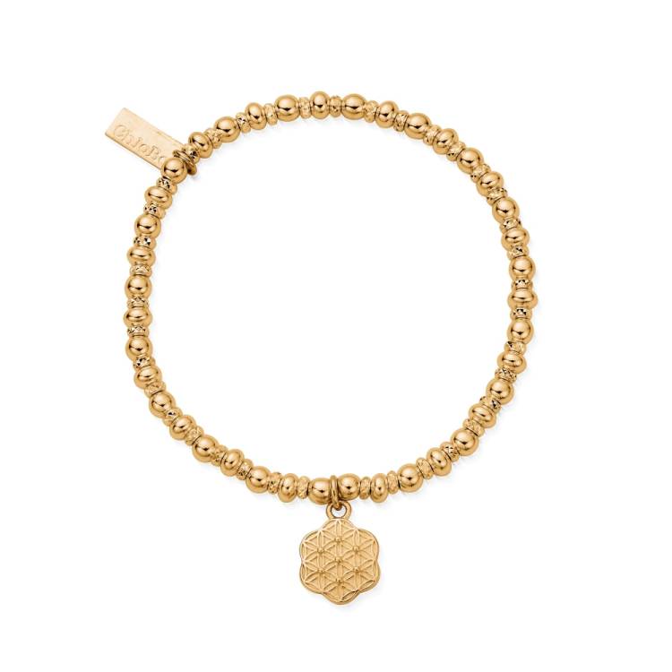 Chlobo Iconics Gold Plated Didi Sparkle Flower of Life Bracelet