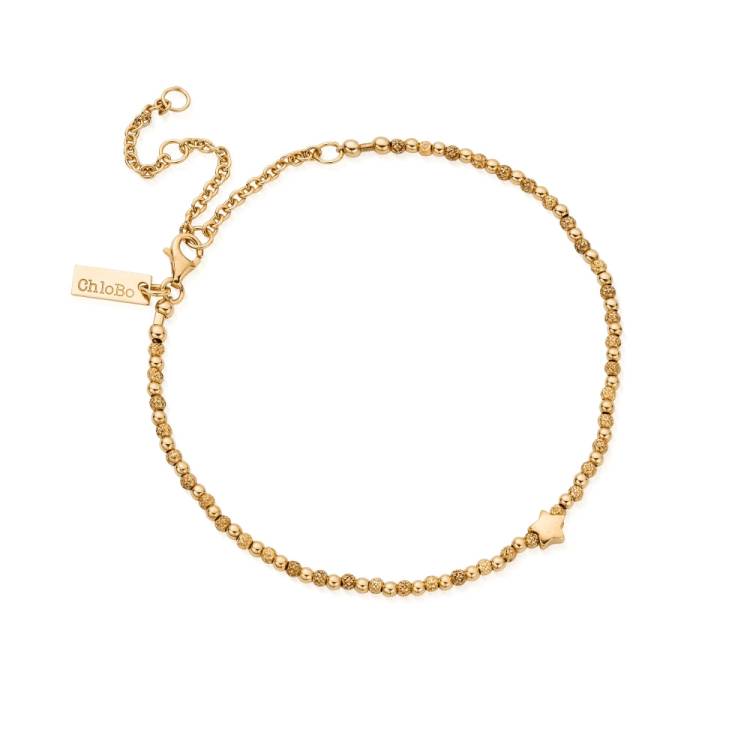 Chlobo Iconics Gold Plated Inset Star Anklet