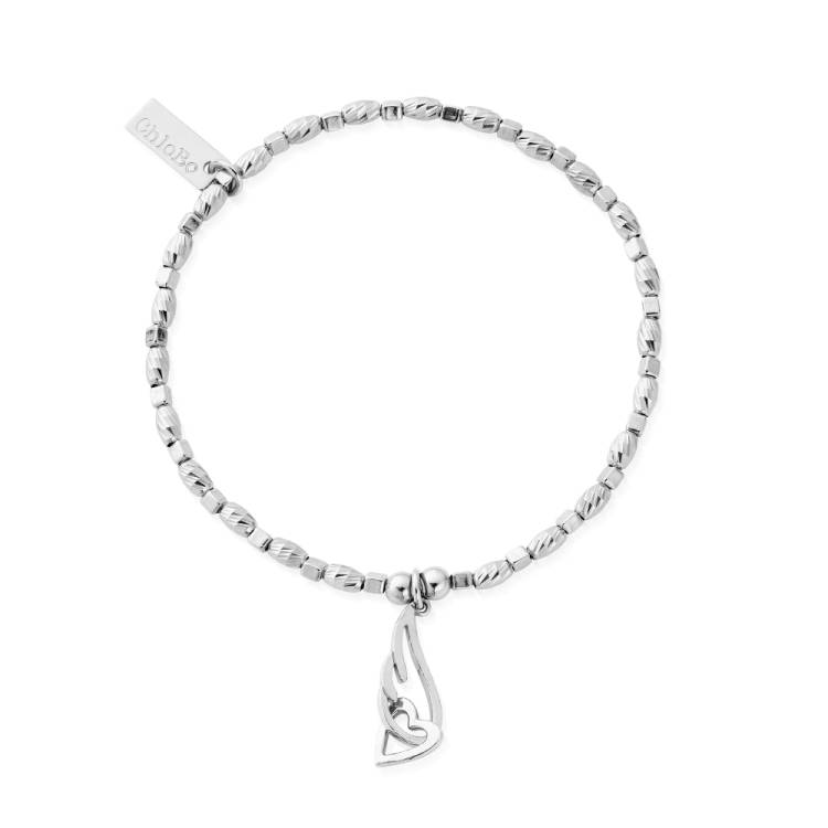 Chlobo Iconics Soul Glow Interlocking Heart and Angel Wing Bracelet