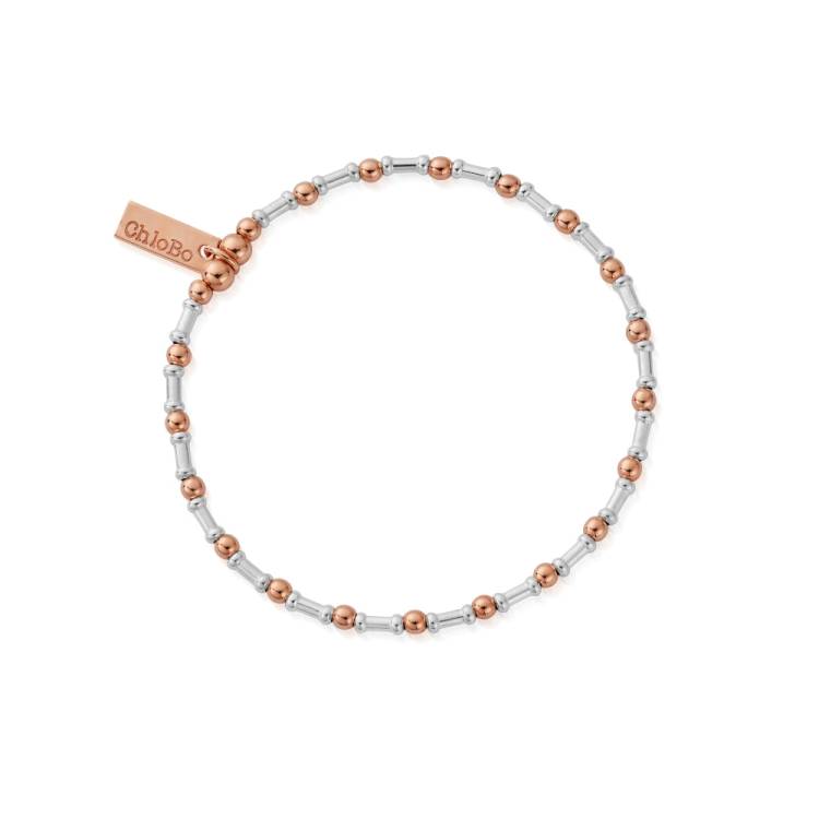 Chlobo Mixed Metal Rose Gold Plated and Silver Plated Rhythm of Water Bracelet