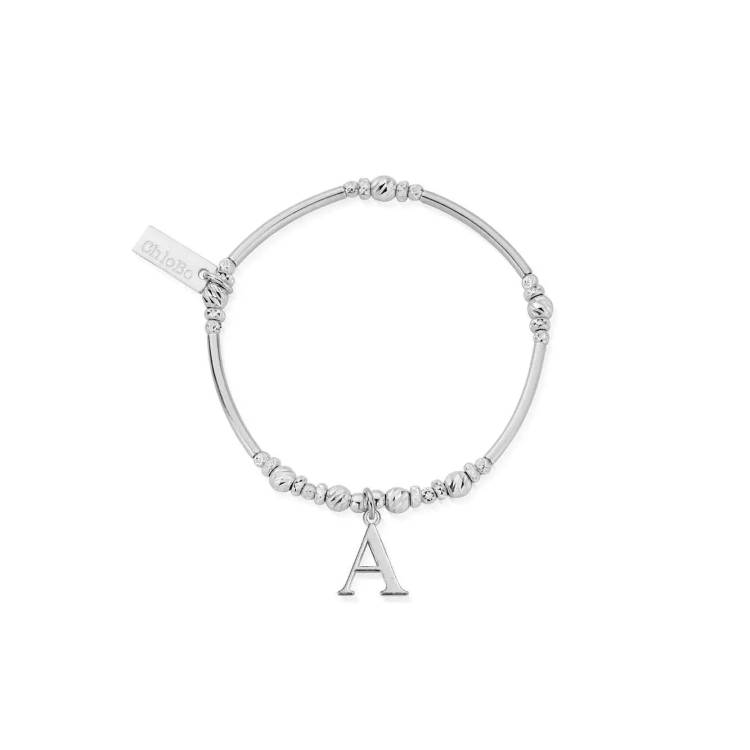 ChloBo Sterling Silver Children's Initial Bracelet - B