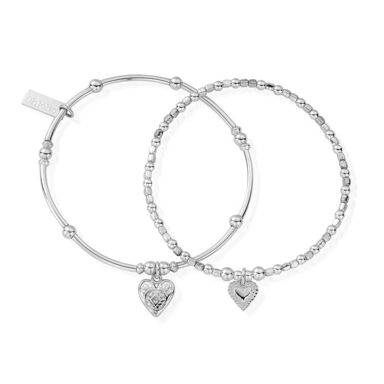 ChloBo Sterling Silver Compassion Set Of 2 Bracelets - Sterling Silver