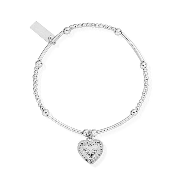 ChloBo Sterling Silver Cute Mini Star Heart Bracelet - Sterling Silver
