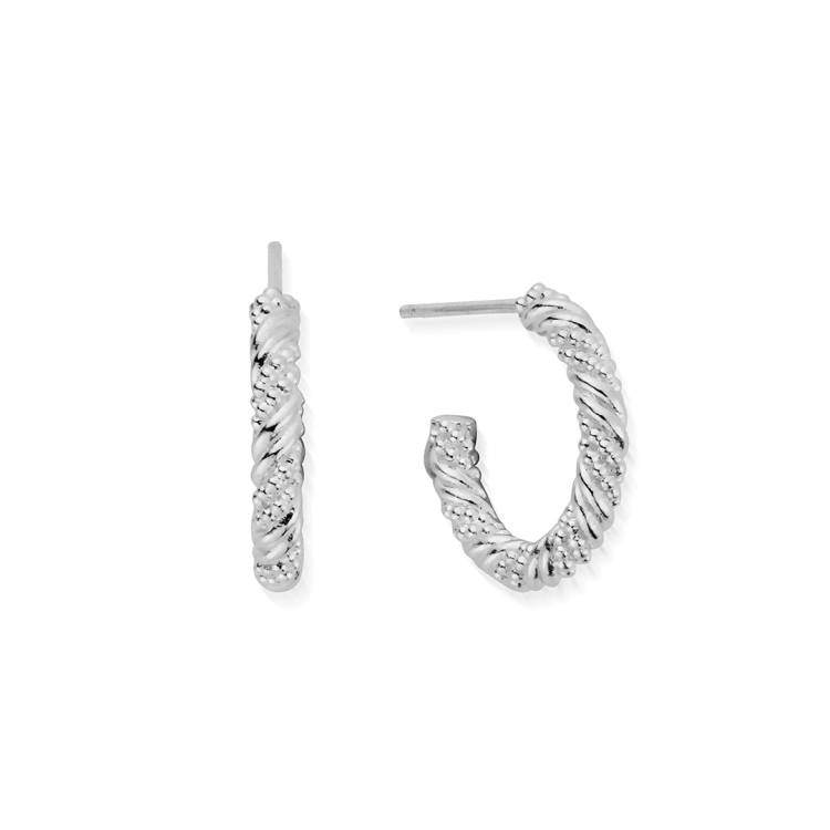 ChloBo Sterling Silver Entwined Passion Hoop Earrings - Sterling Silver