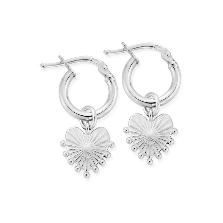 ChloBo Sterling Silver Glowing Beauty Small Hoop Earrings - Sterling Silver