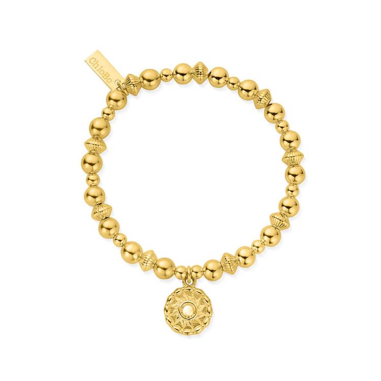ChloBo Sterling Silver Gold Plated Joyful Energy Bracelet - Yellow Gold PVD